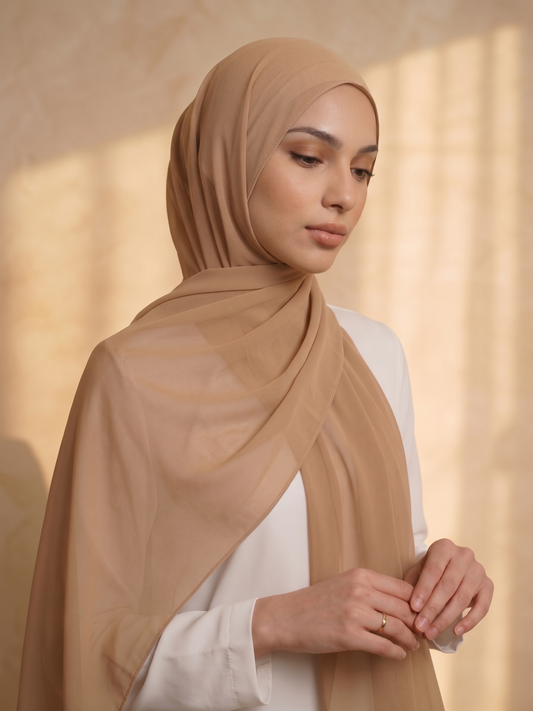 Chiffon Hijab Beige