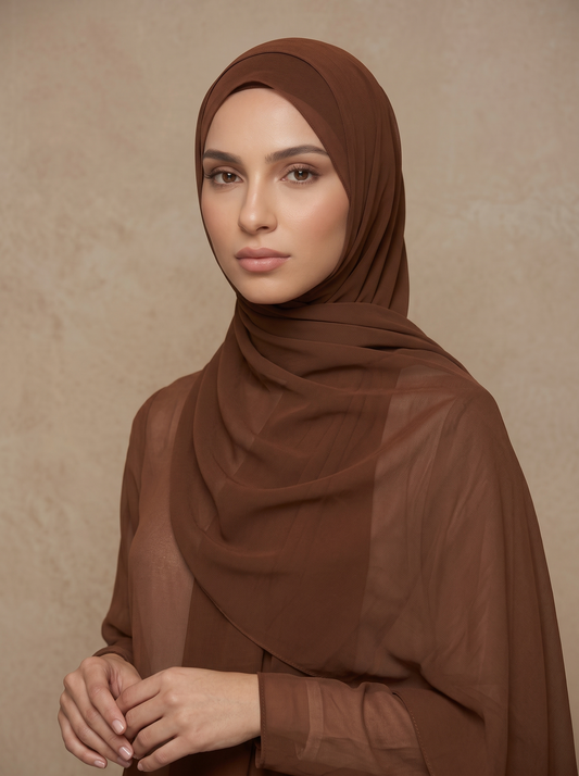 Chiffon Hijab Brown