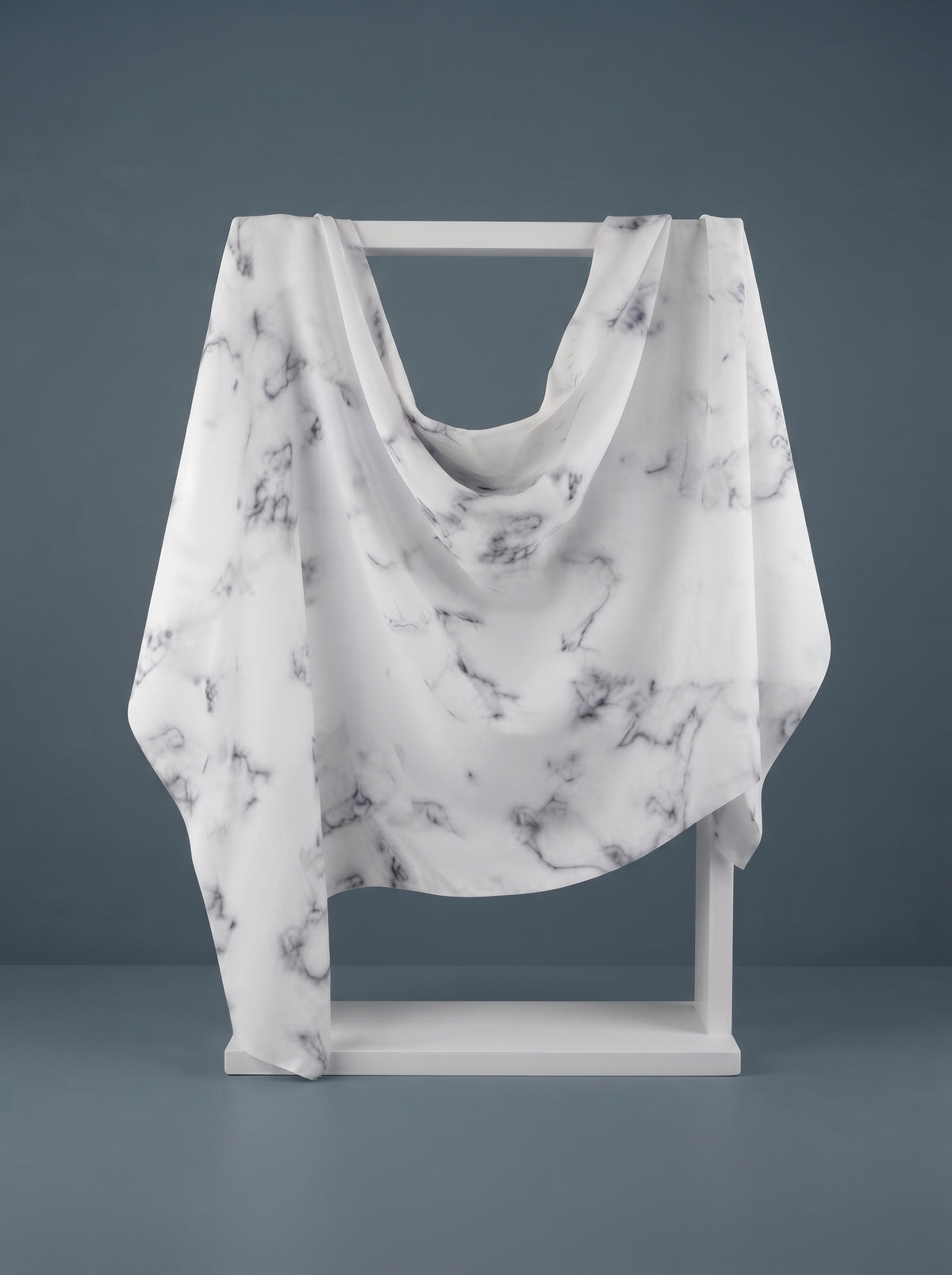 Modal Soft Hijab - White And Gray