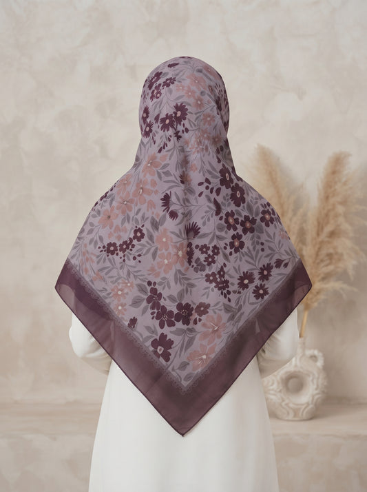 Soft Blush-Pink Cotton Voile Triangle Hijab