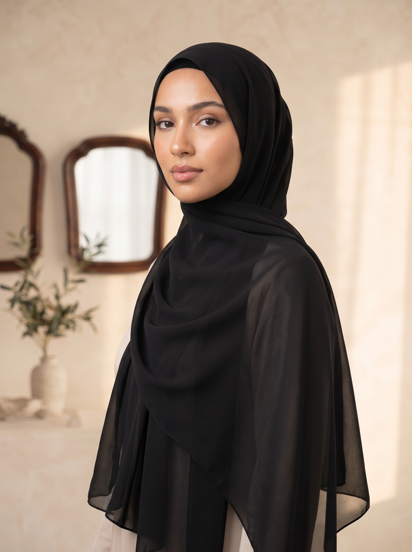 Chiffon Hijab Black