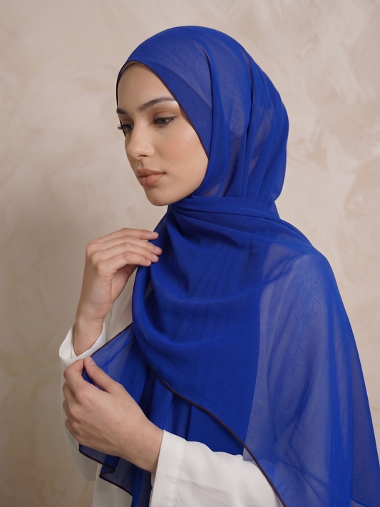 Chiffon Hijab Blue