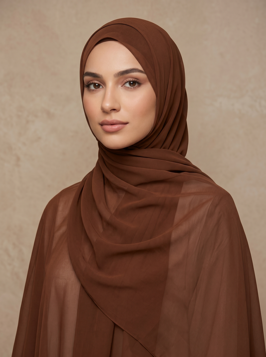 Chiffon Hijab Brown