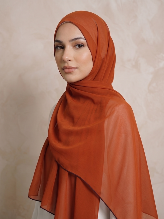 Chiffon Hijab Rust