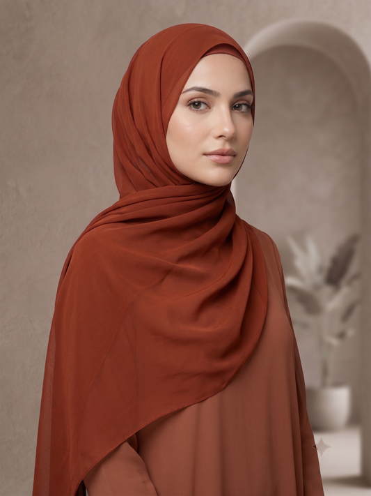 Chiffon Hijab Rust
