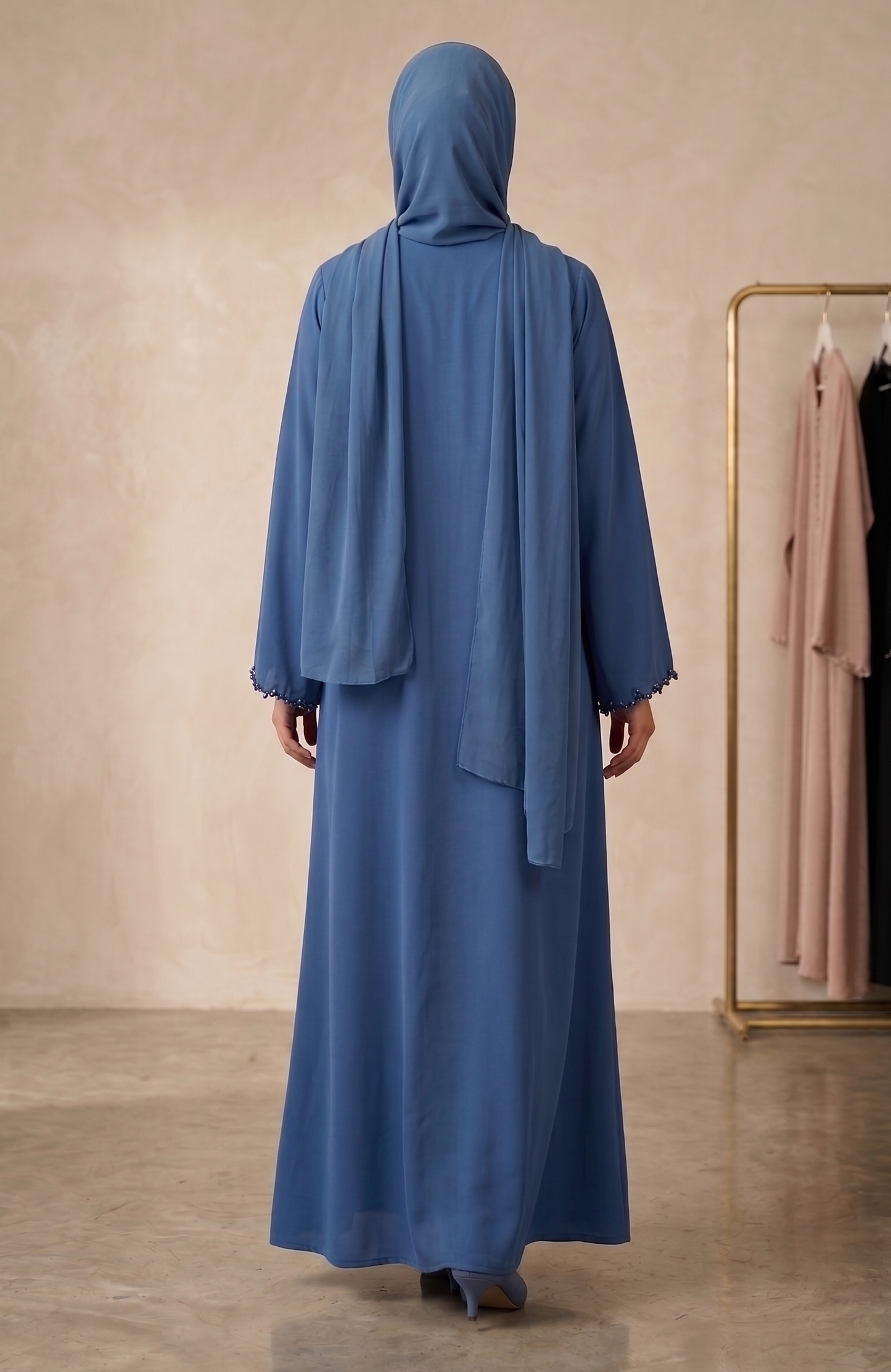 Elegant royal blue abaya