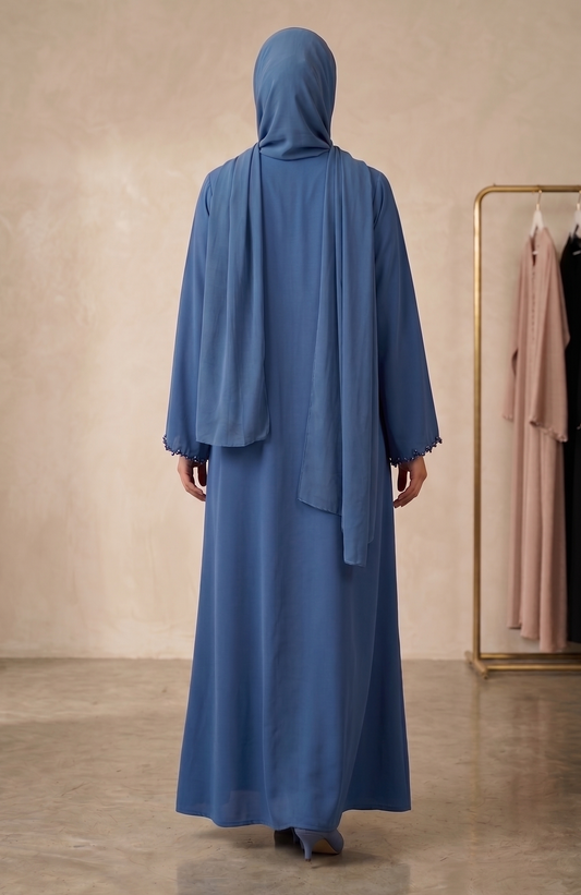 Elegant royal blue abaya
