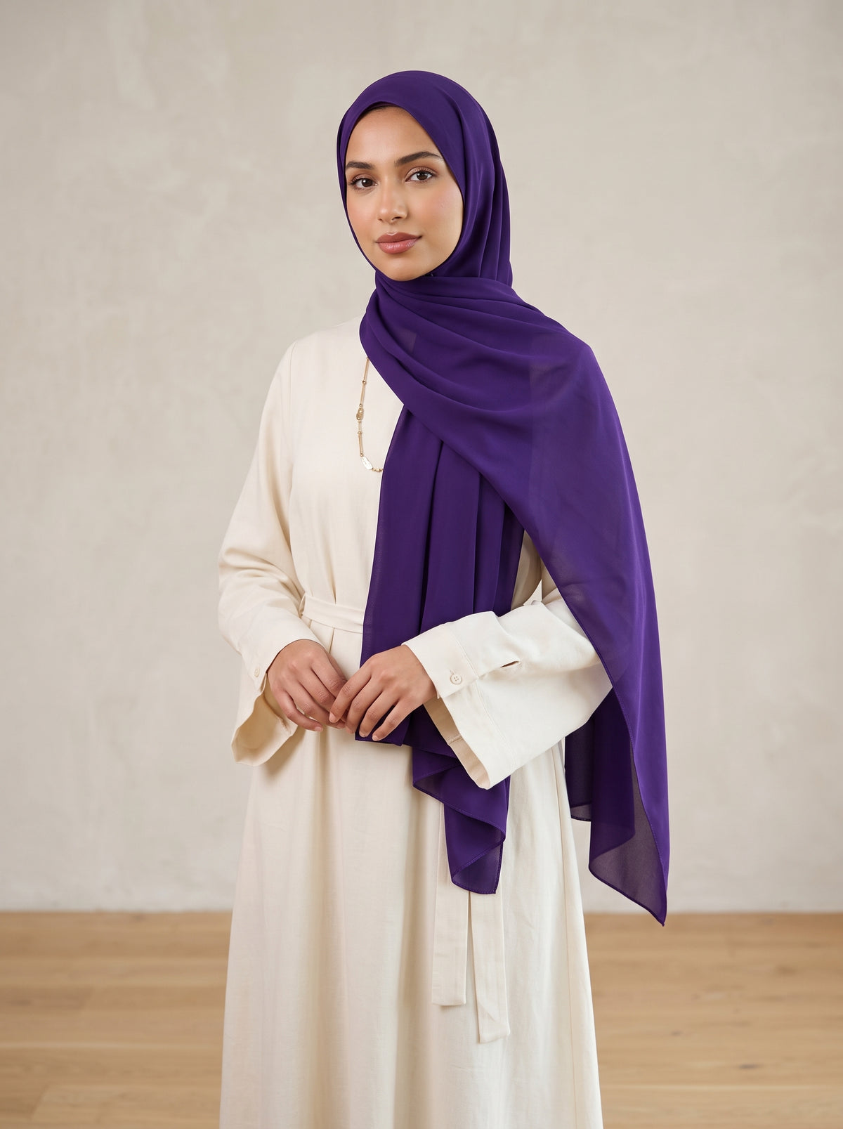 Royal Purple Chiffon Hijab