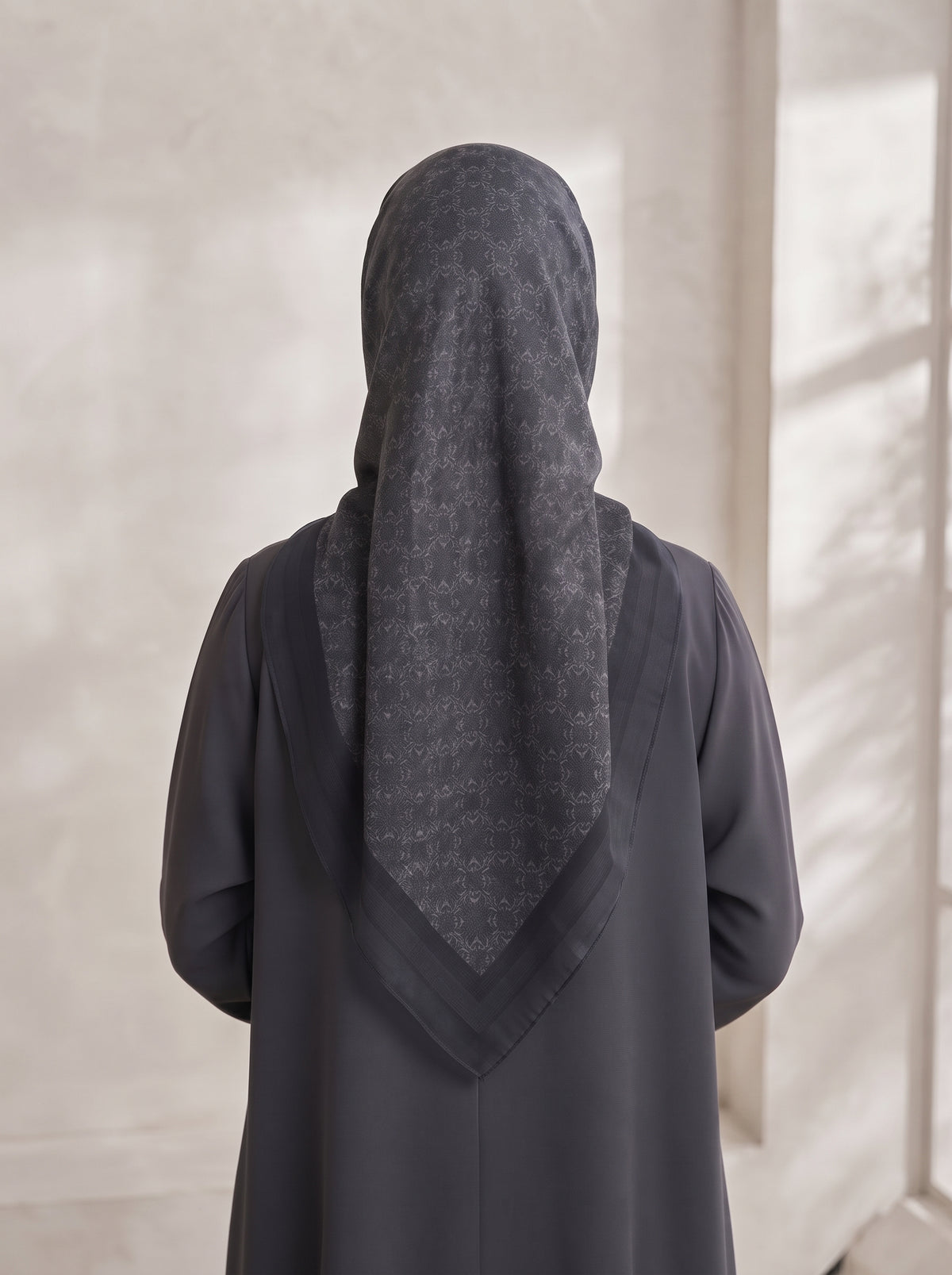Deep navy blue Cotton Voile Triangle Hijab