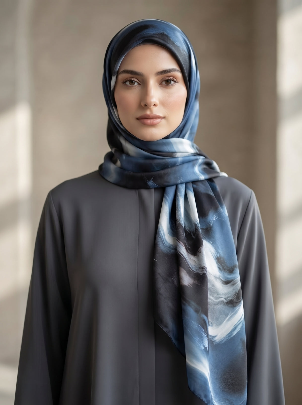Modal Soft Hijab - Navy Blue