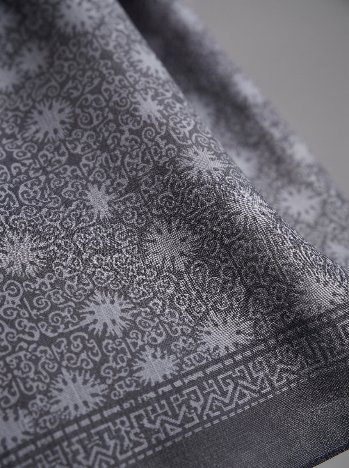 Charcoal Gray Cotton Voile Triangle Hijab