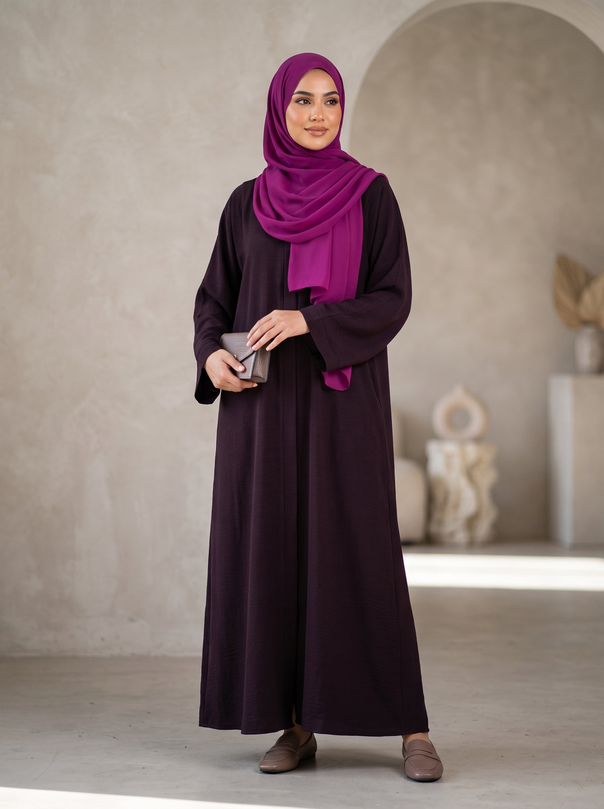 Deep Magenta Chiffon Hijab