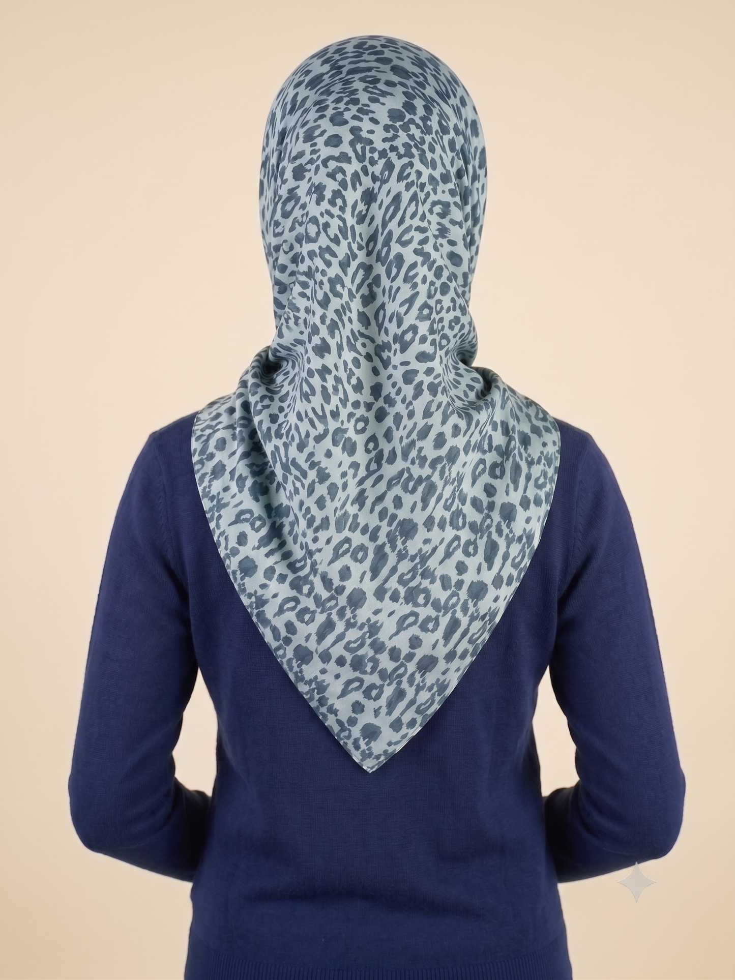 Blue Leopard Print Hijab