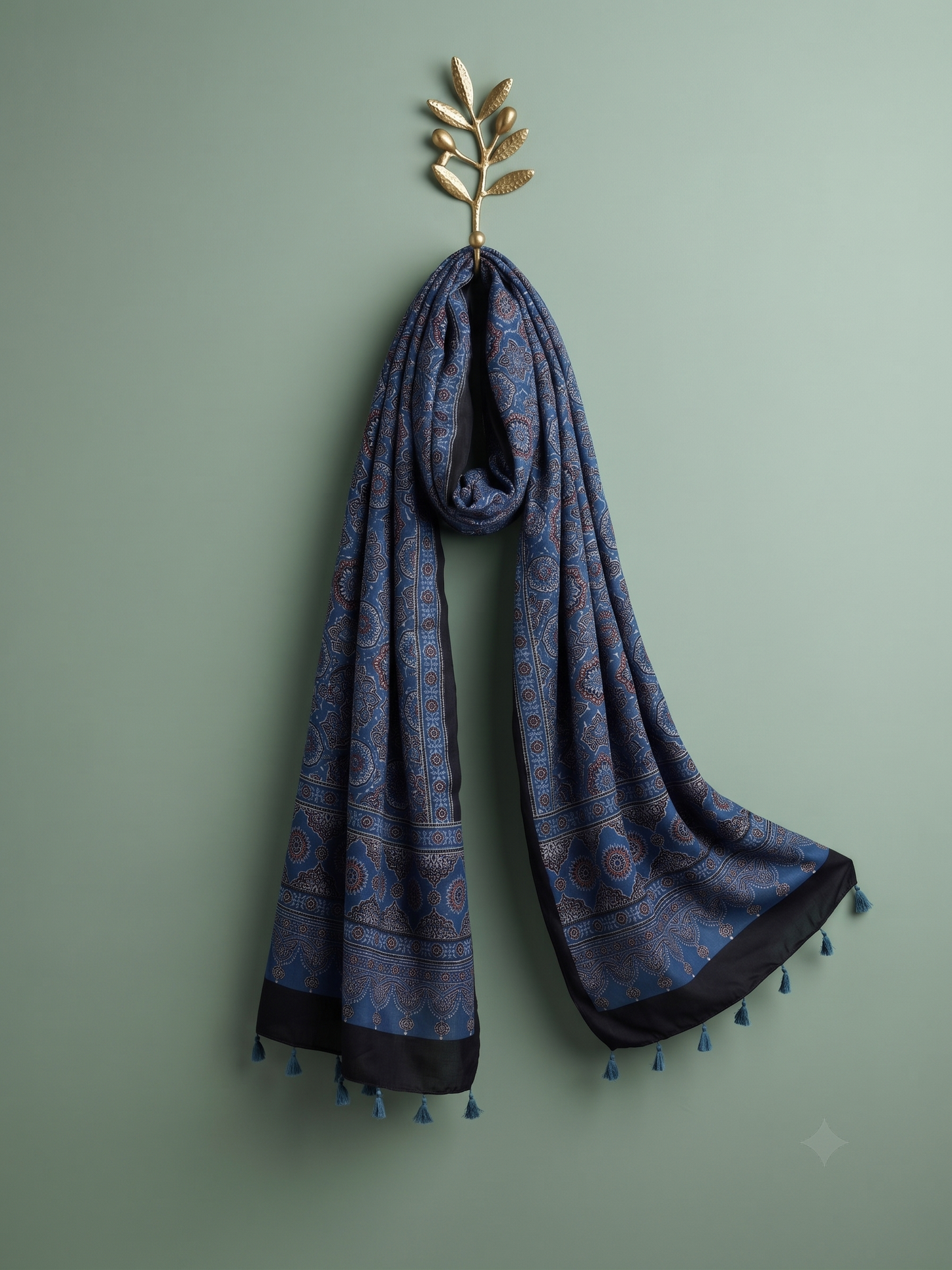 Premium slate Blue Silk Hijab