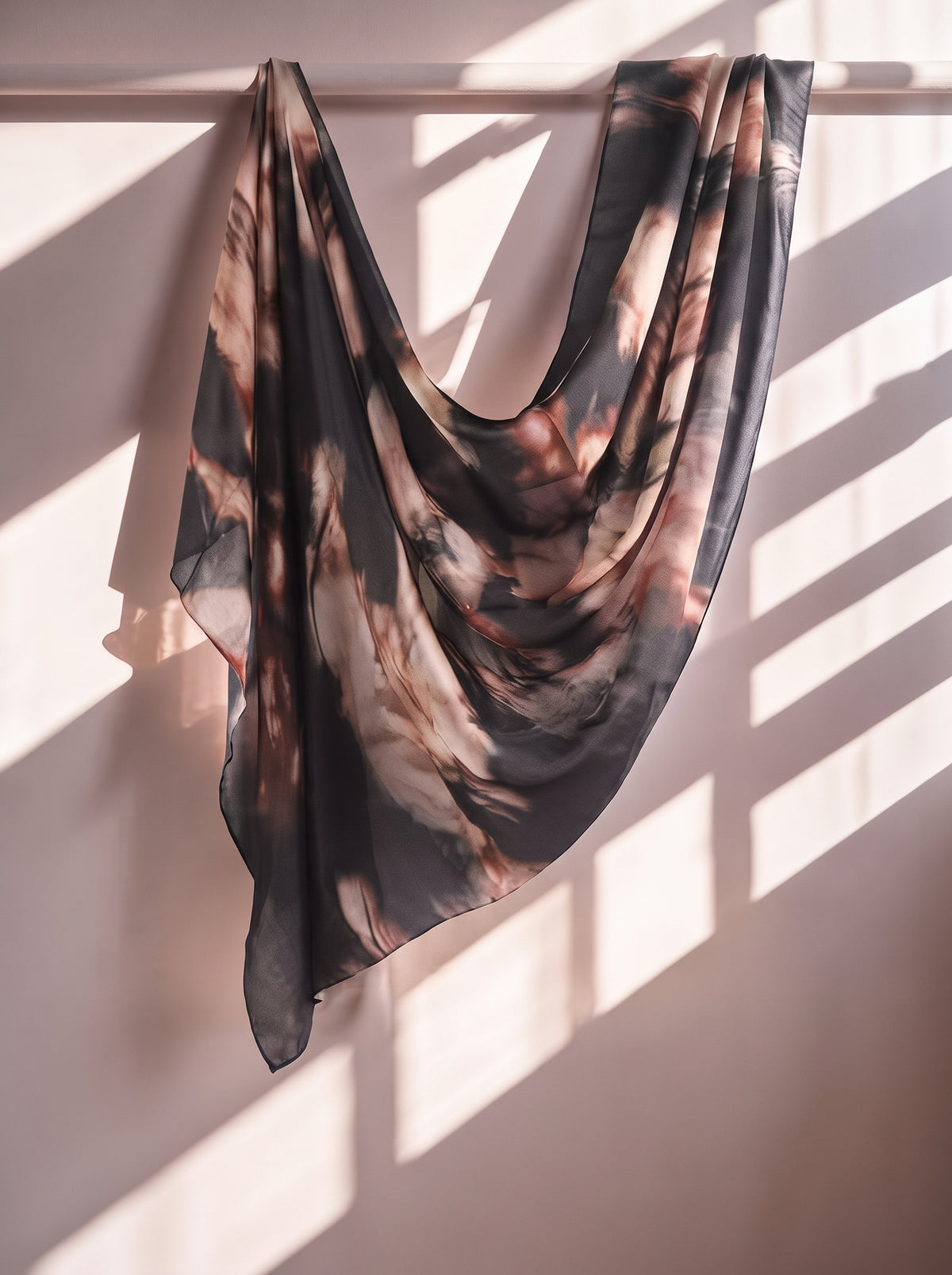 Modal Soft Hijab - Brown And Black