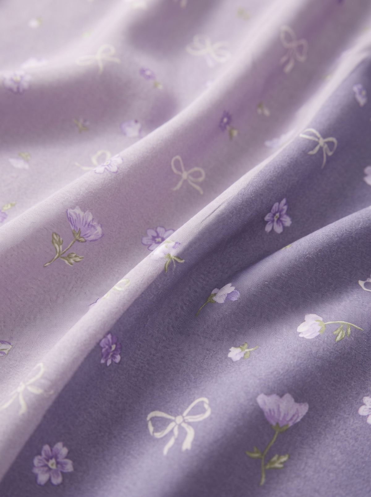 Dual Dusty Lilac Floral Silk-Blend Triangle Hijab