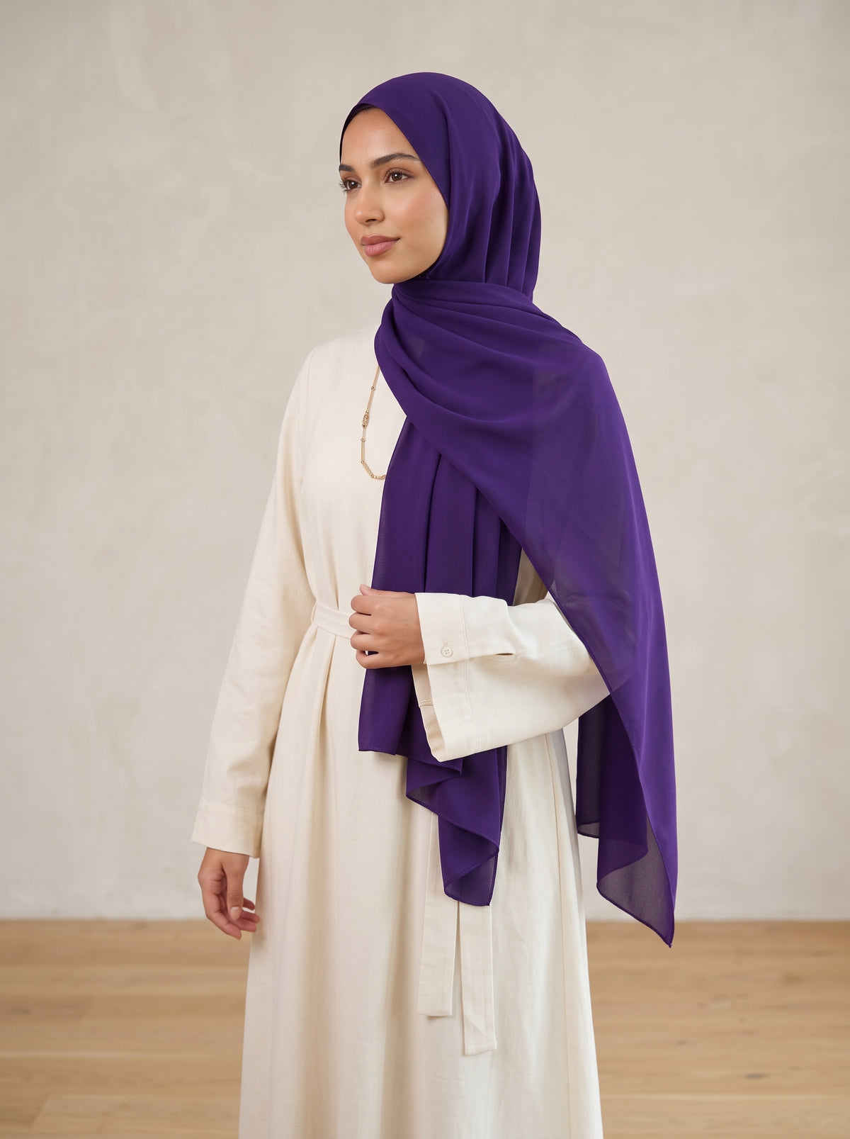 Royal Purple Chiffon Hijab