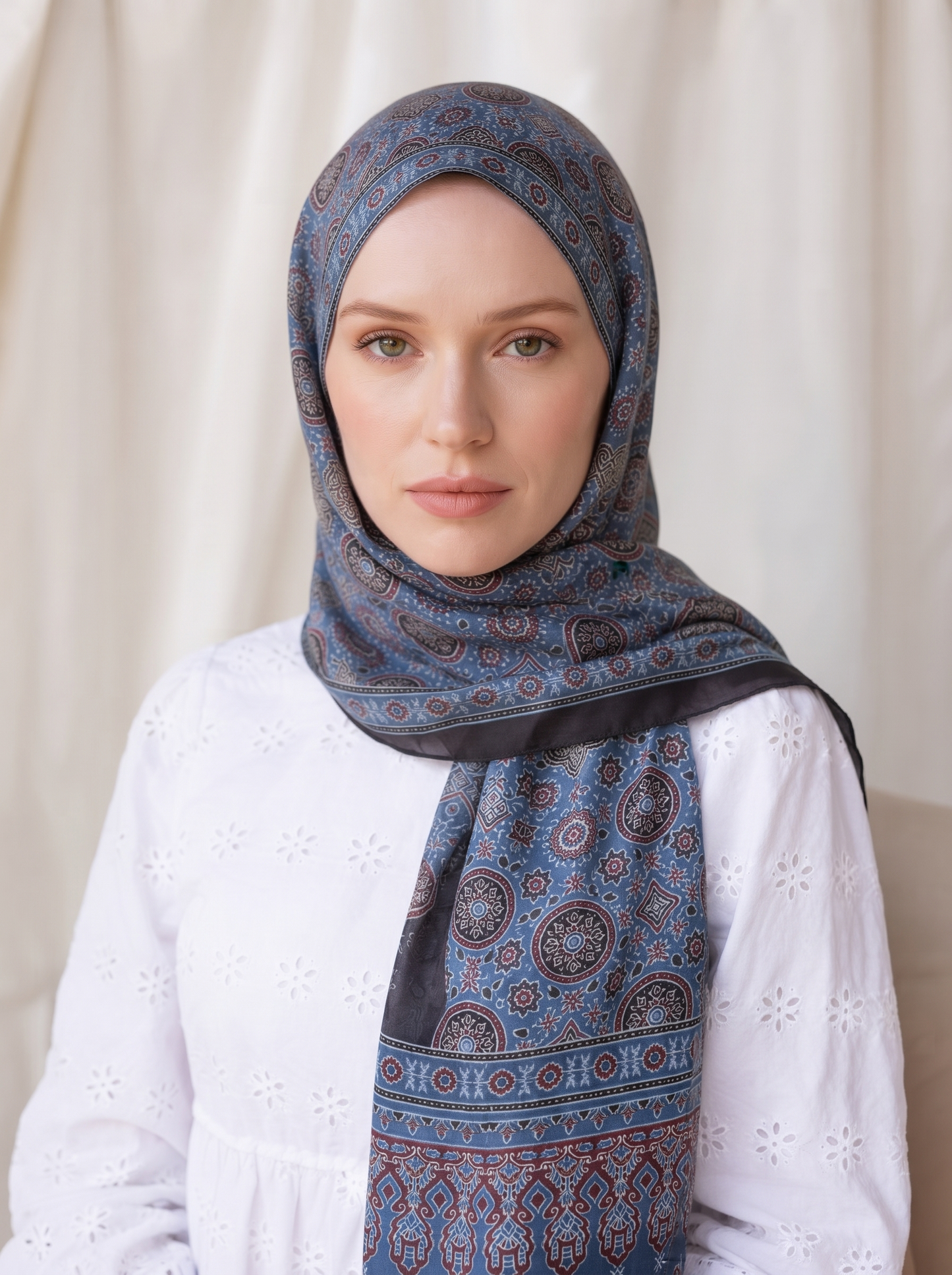 Dusty Blue Premium Silk Hijab