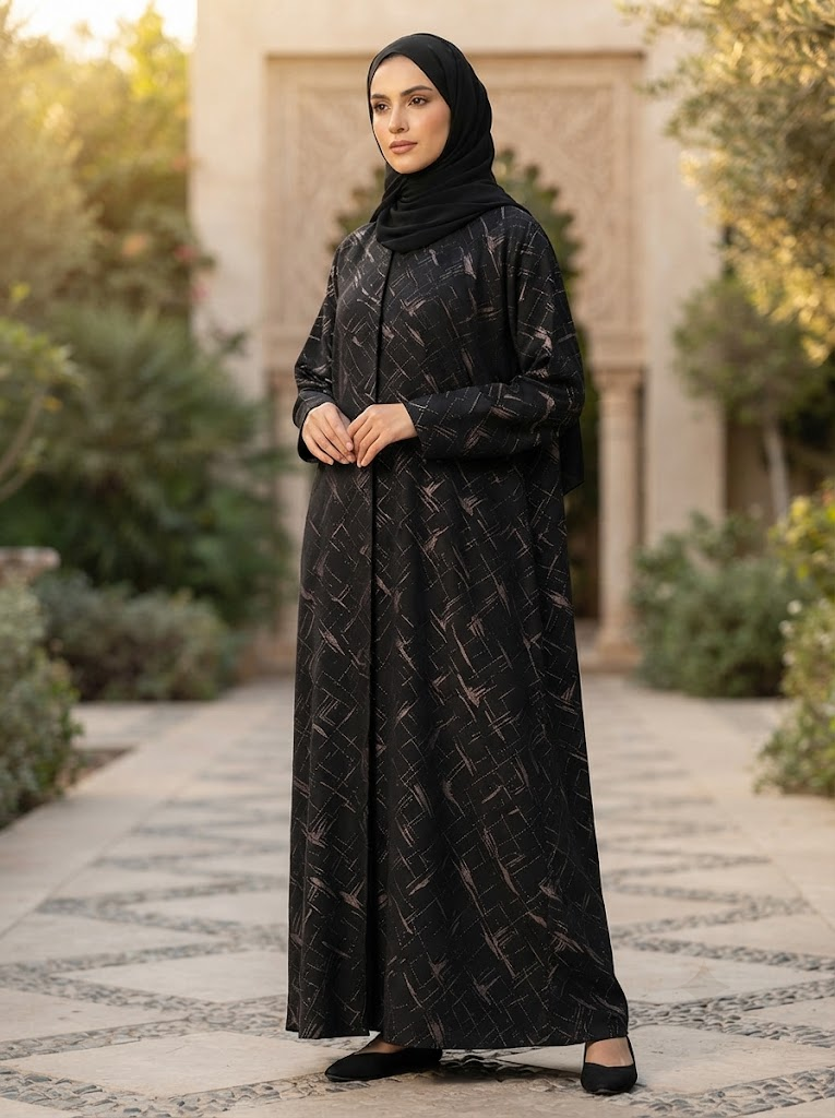 Self Pattern Abaya | With Hijab